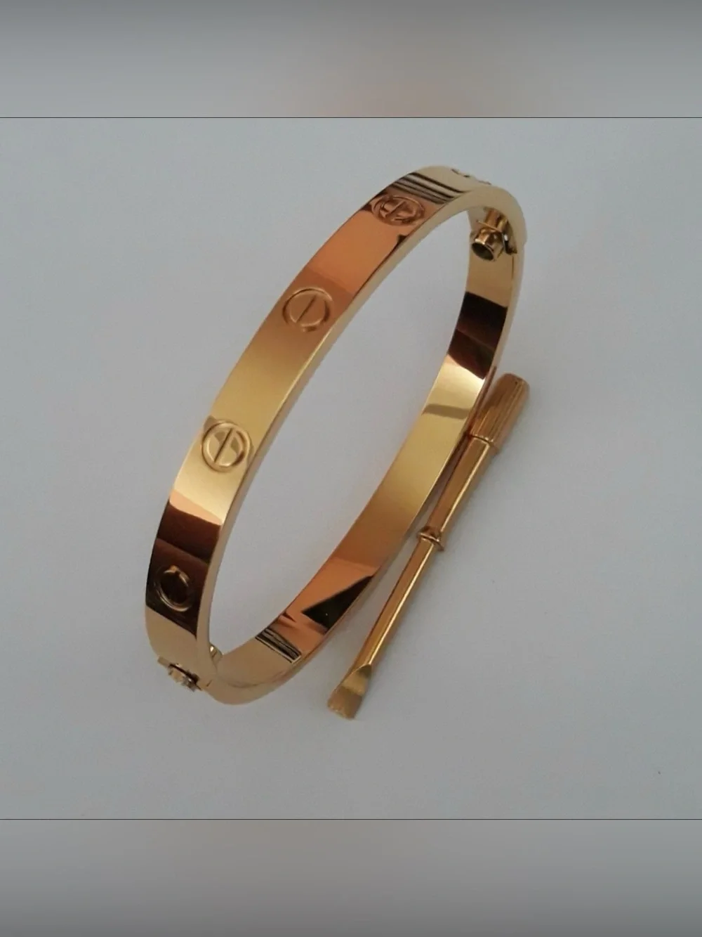 Generic Gold Screw Cuff Bangle Bracelet with Screwdriver
